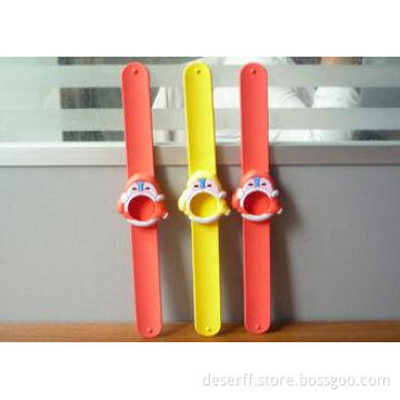 Santa Claus Yellow Rubber Watch Bands , Slap Bracelet
